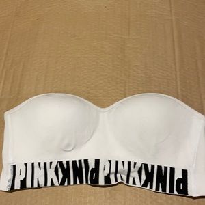 PINK cool and comfy strapless bra